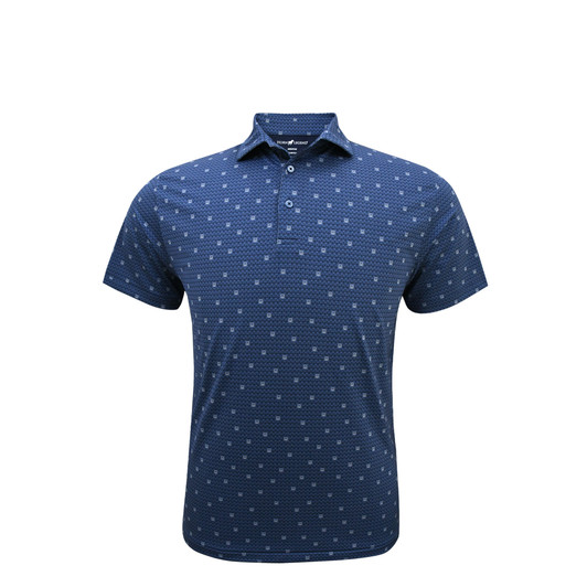 Hoopin' Performance Polo - Moonlight with Navy