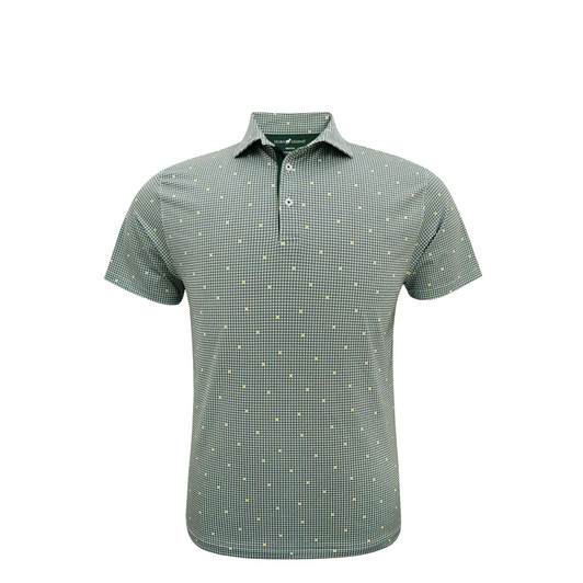 Lydian Lion Performance Polo - Green with Gold