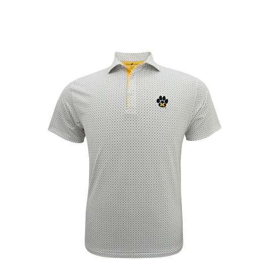 Missouri Tigers Vintage Paw Kaleidoscope Polo - White