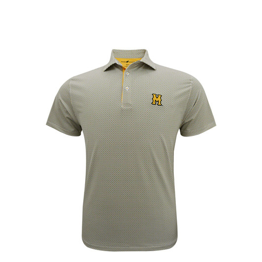 Missouri Tigers Vintage M Lisbon Polo - White with Gold & Black