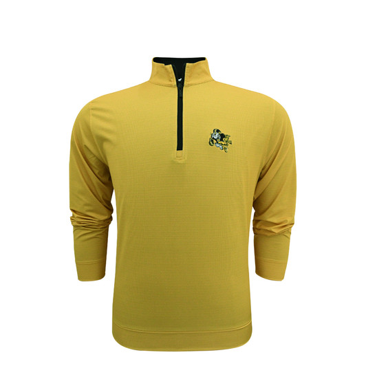 Missouri Tigers Vintage Football Truman 1/8 Pin Dot Pullover - Gold