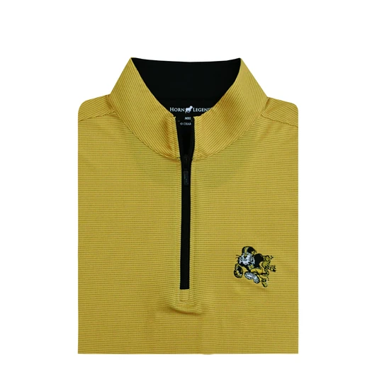 Missouri Tigers Vintage Football Truman 1/8 Pin Dot Pullover - Gold