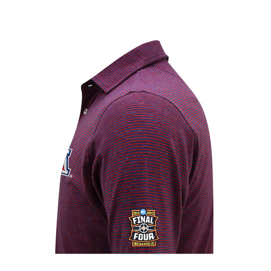 Arizona Wildcats 2026 NCAA March Madness Final Four Mini Stripe Cotton Polo - Denim & Red