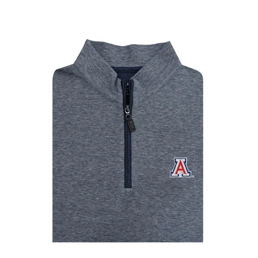 Arizona Wildcats 2026 NCAA March Madness Final Four End On End Tonal Zip Cotton Pullover - Navy
