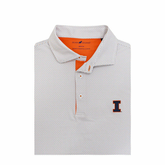 Illinois Fighting Illini Checkers Polo - White