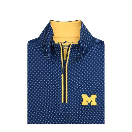Michigan Wolverines Dot Youth Pullover - Navy