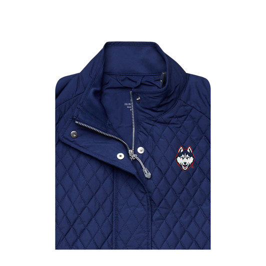 UConn Huskies Logo Stemmons Women’s Full Zip Quilted Jacket - Navy