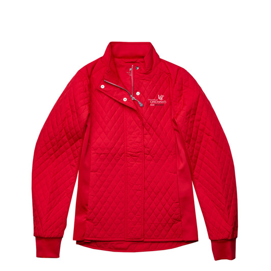 Cincinnati Bearcats Next Lives Here Women’s Full Zip Quilted Jacket - Red