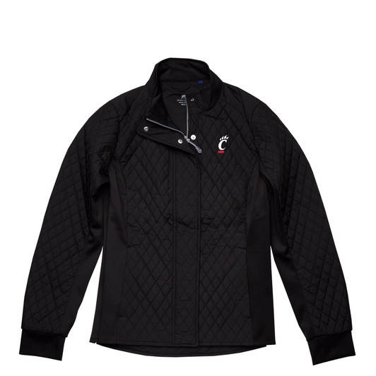 Cincinnati Bearcats Women’s Full Zip Quilted Jacket - Black