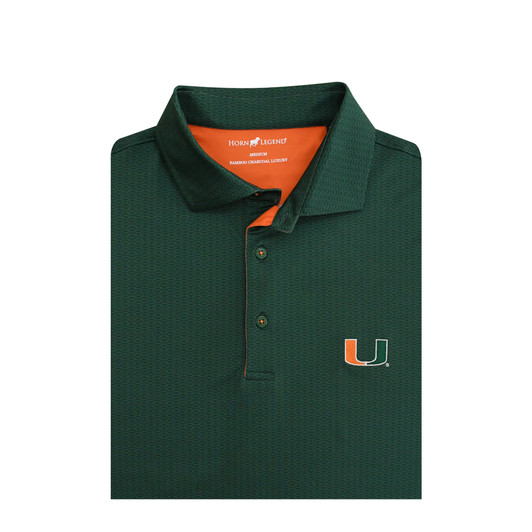 Miami Hurricanes Spiral Polo - Green