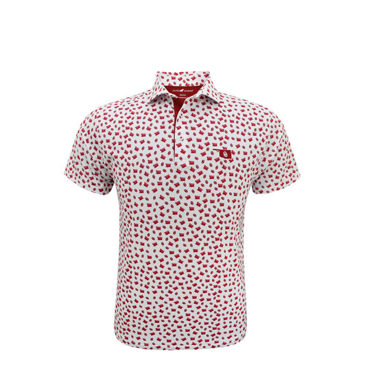 Oklahoma Sooners State Mark Print Polo - White