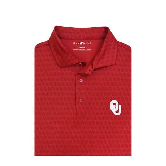 Oklahoma Sooners Logo Print Polo - Crimson Oklahoma Sooners Logo Print Polo - Crimson