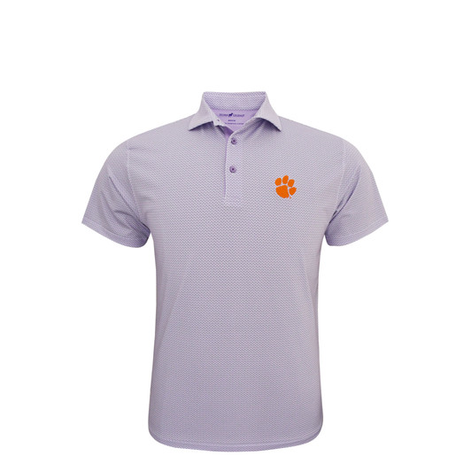 Clemson Tigers Ripple Polo - Lavender