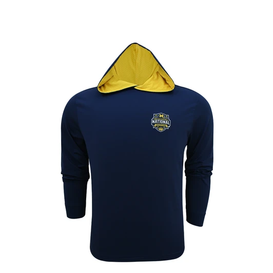 Michigan Wolverines 2026 NCAA Men's Basketball National Champions Bracket Trim Hoodie - Navy