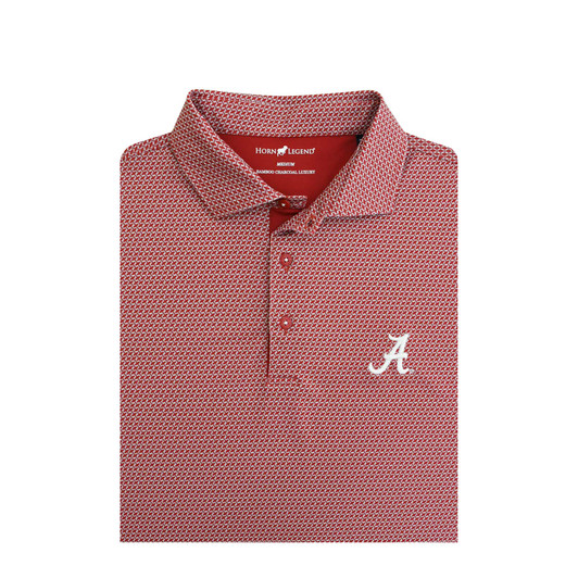Alabama Crimson Tide Interlink Polo - Crimson with Grey