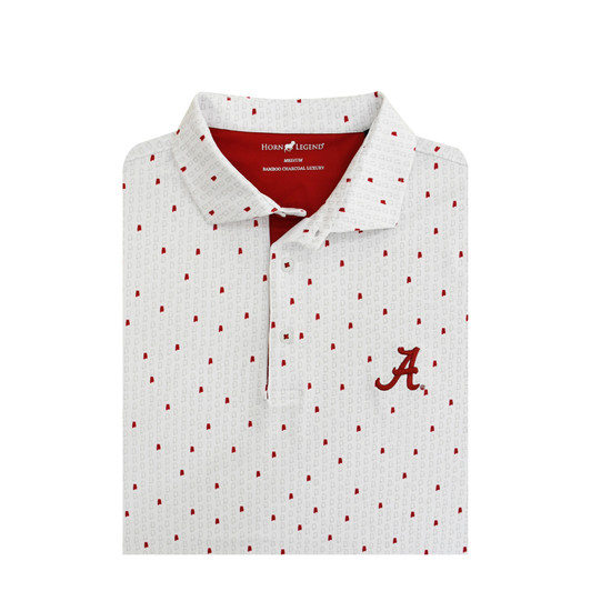 Alabama Crimson Tide Micro State Polo - White