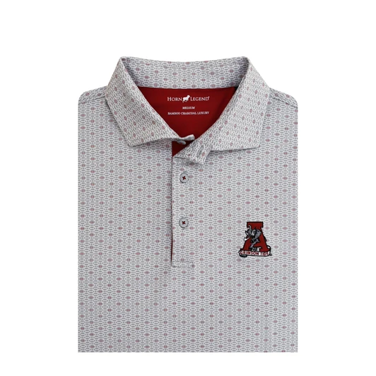 Alabama Crimson Tide Vintage Spiral Polo - Grey
