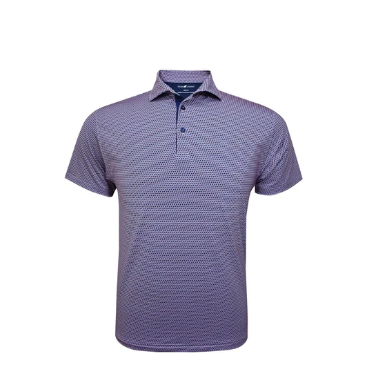 Interlink Performance Polo - Rose Quartz with Navy