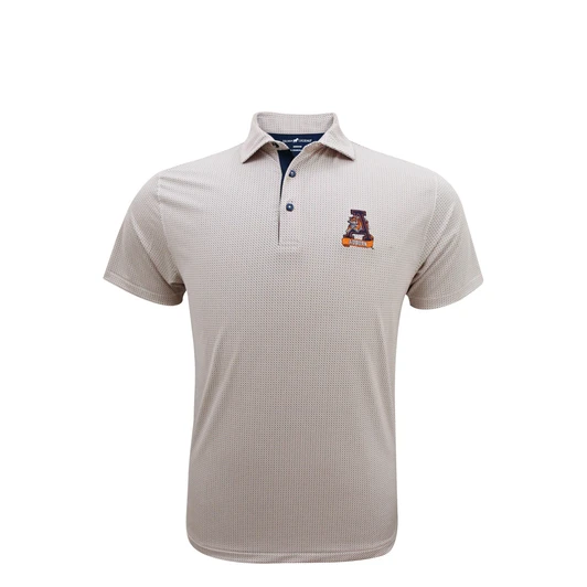 Auburn Tigers Vintage 1985 Crossways Polo - White with Orange & Navy