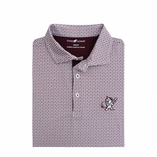 Mississippi State Vintage Swinging Bully Extra Base Polo - White with Maroon