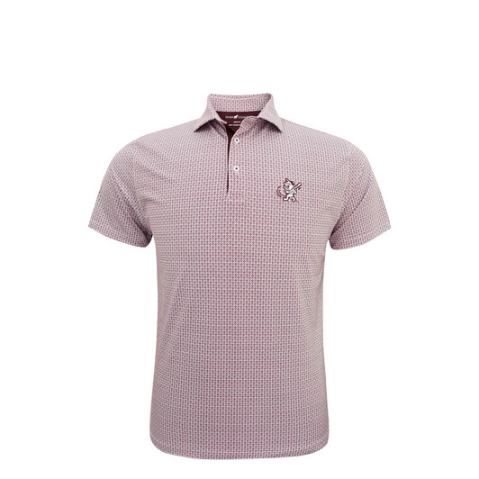 Mississippi State Vintage Swinging Bully Extra Base Polo - White with Maroon