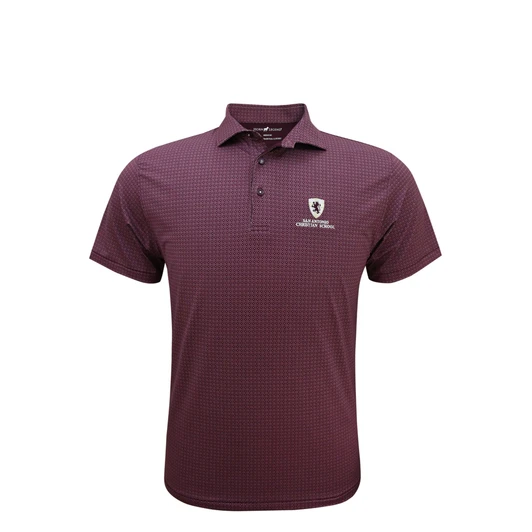 HL2083-MAROON-GREY-WHITE SAN ANTONIO CHRISTIAN SCHOOL