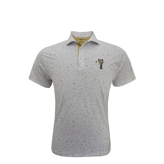 Purdue Boilermakers Swinging Purdue Pete Mulligan Polo - White