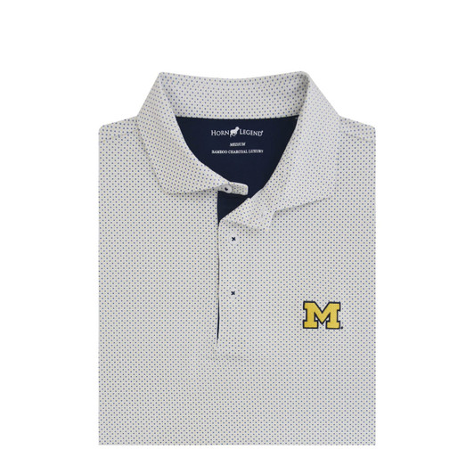 Michigan Wolverines Checkers Polo - White