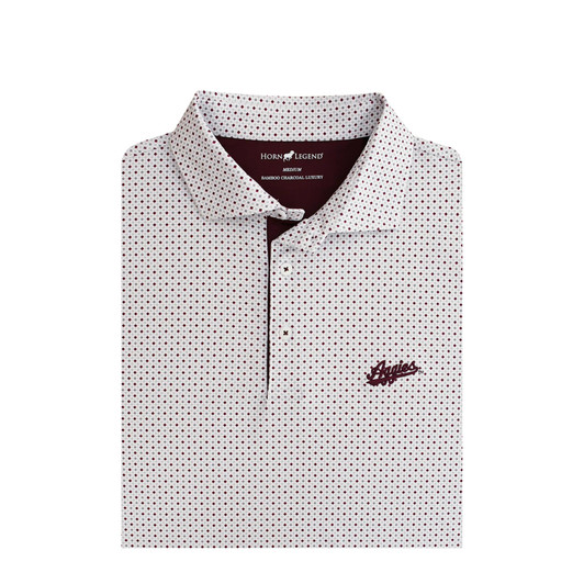 Texas A&M Aggies Script Diamond Polo - White