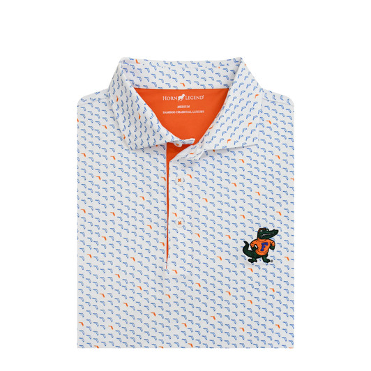 Florida Gators Vintage Fighting Gator Micro State Polo - White