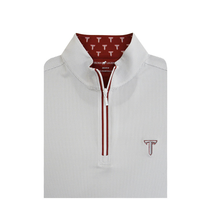 Troy Trojans Custom Trim Shepherd Pullover - White