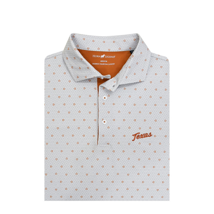 Texas Longhorns 2026 NCAA Baseball Men's College World Series Home Plate Polo - White & Grey