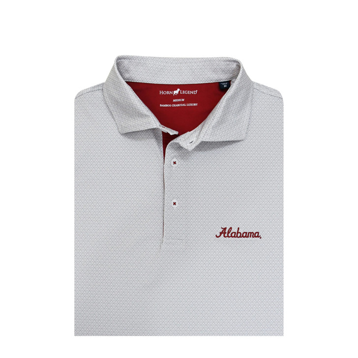 Alabama Crimson Tide 2026 NCAA Baseball Men's College World Series Diamond Classic Polo - White & Grey