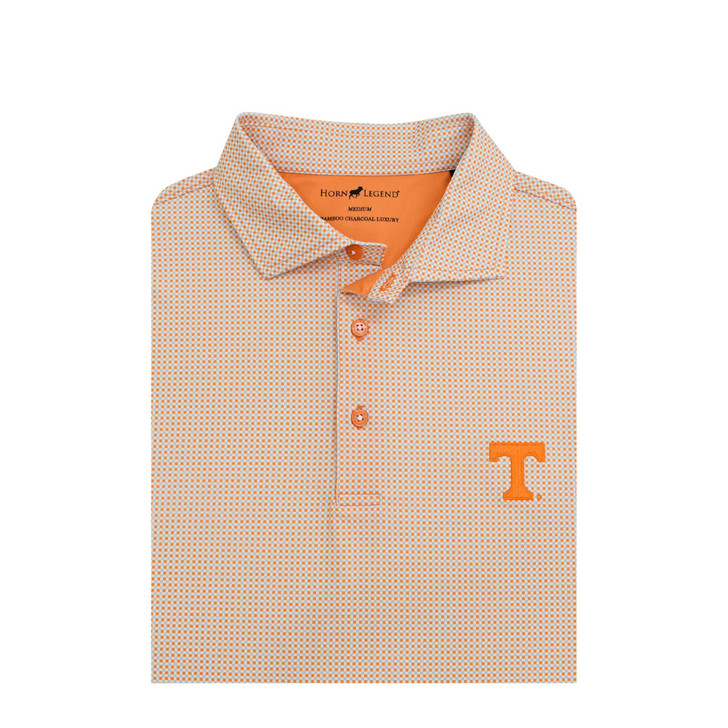 Tennessee Volunteers Tri-Star Particolored Gingham Polo - Orange