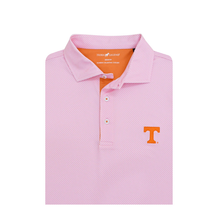 Tennessee Volunteers Cross Hatch Polo - Rose Quartz
