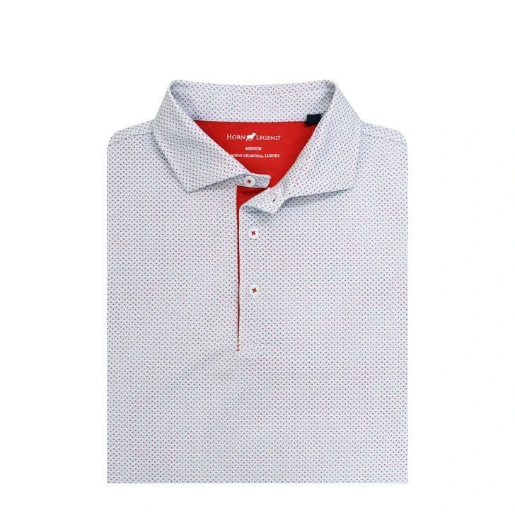 Ripple 250th Edition US Flag Performance Polo - White with Light Blue & Red