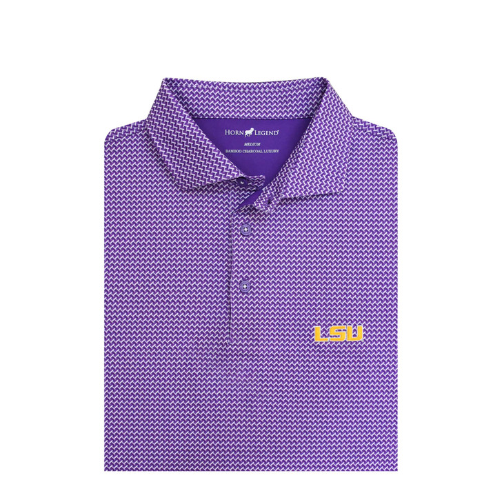 LSU Tigers Wicker Polo - Purple