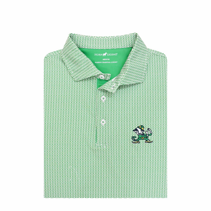 Notre Dame Fighting Irish Spiral Polo - Kelly Green