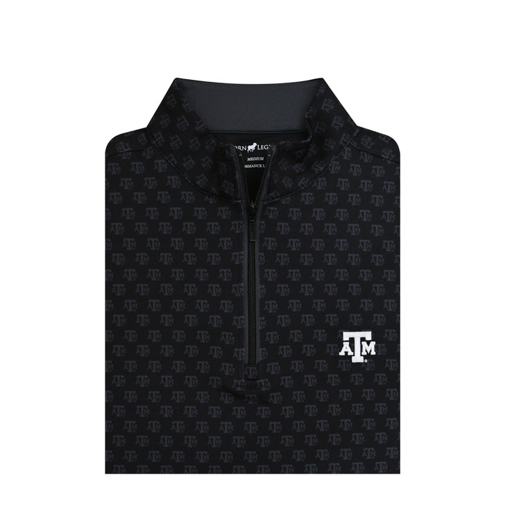 Texas A&M Aggies Custom Print Micro Fleece Performance Pullover - Black