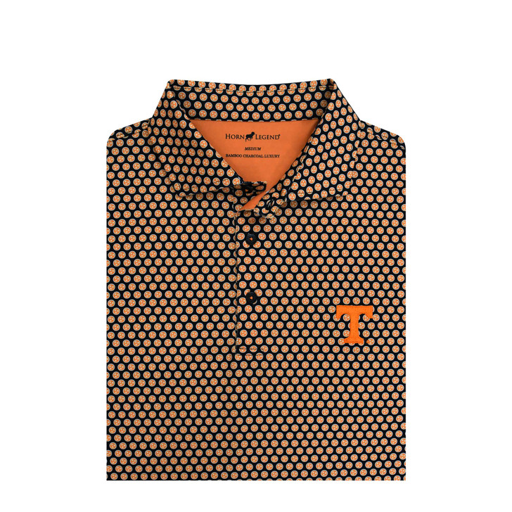 Tennessee Volunteers Tri-Star Print Polo - Black