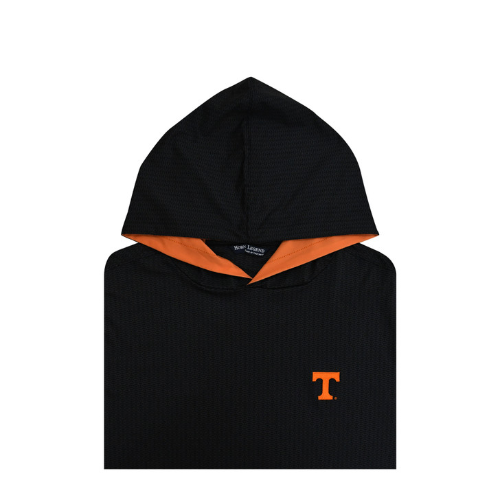 Tennessee Volunteers Tri-Star Spiral Hoodie - Black with Charcoal & Orange