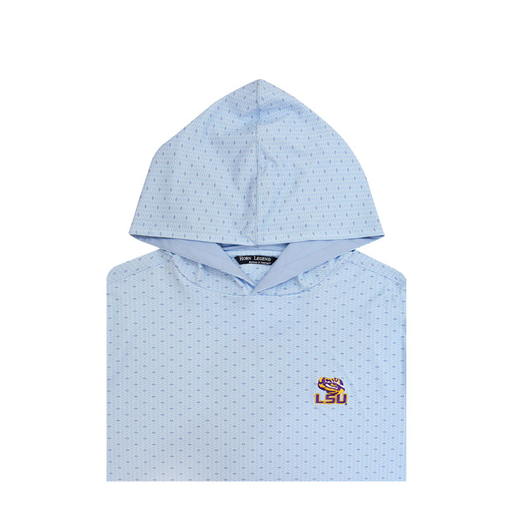 LSU Tigers Spiral Hoodie - Light Blue