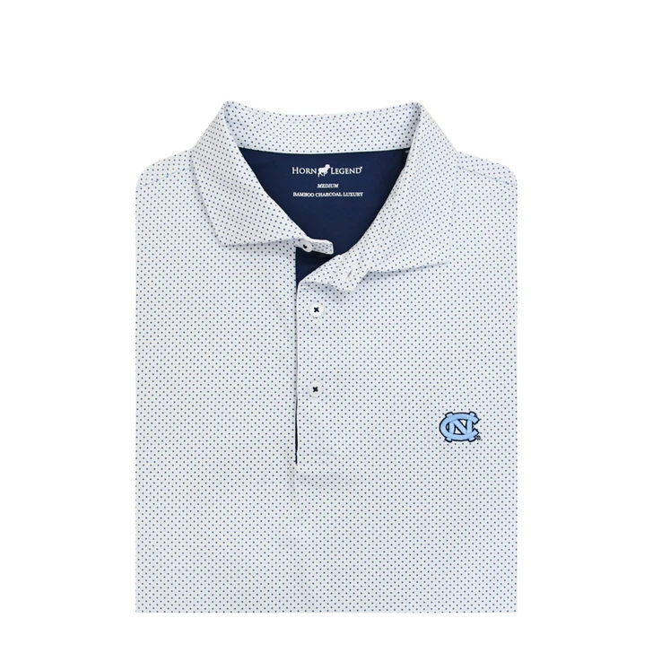 North Carolina Tar Heels Checkers Polo - White
