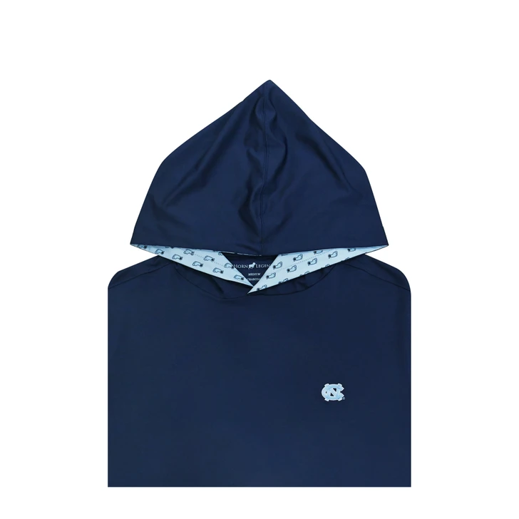 North Carolina Tar Heels Custom Trim Hoodie - Navy with Carolina Blue