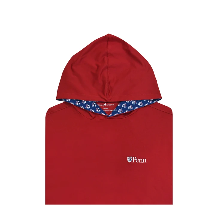 Penn Quakers Custom Trim Hoodie - Red