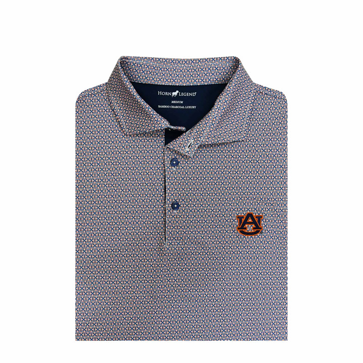 Auburn Tigers Walk Off Polo - Navy with White & Orange