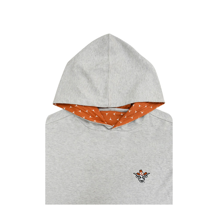Texas Longhorns Vintage Bevo Stone Heathered Custom Trim Hoodie