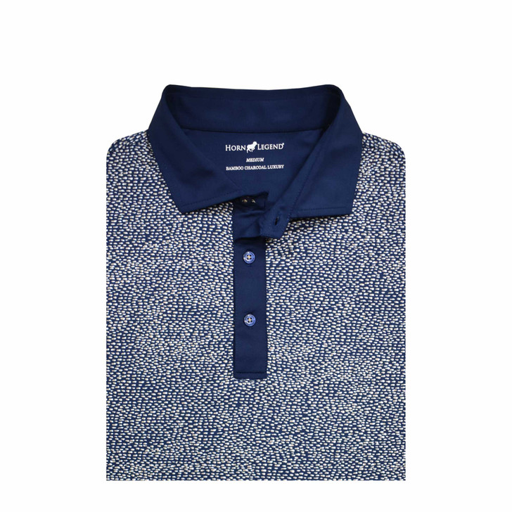 Cheerdrop Contrast Collar Performance Polo - Navy