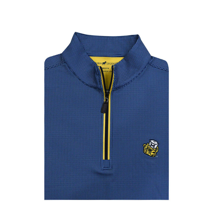 Michigan Wolverines Retro Navy Shepherd PrestigeZip Pullover