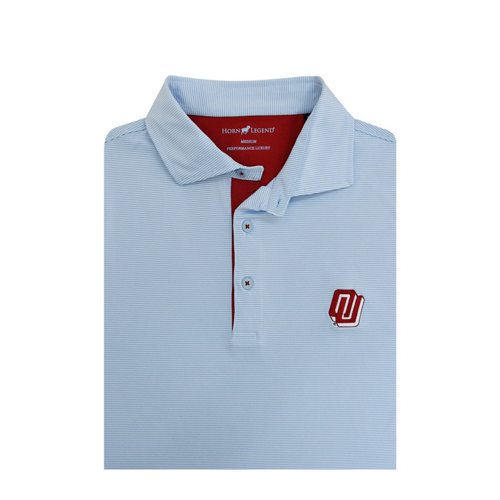 Oklahoma Sooners Vintage 1979 SEC Light Blue 1/24 Stripe Polo